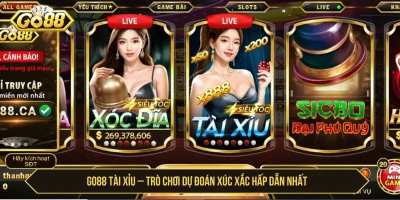 Trải Nghiệm GO88 Tài Xỉu Cá Cược An Toàn, Đẳng Cấp GO88 Tài Xỉu – trò chơi dự đoán xúc xắc hấp dẫn nhất